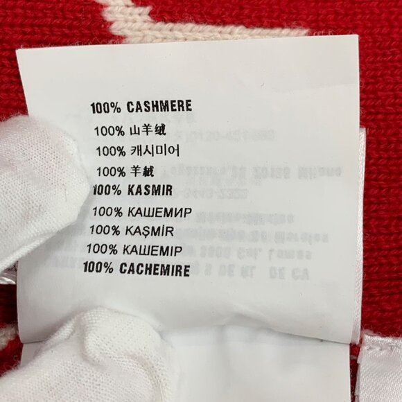 Miu Miu Heart Letter Embroidered Full-Print Cashmere V-Neck Knit Cardigan - Picture 8 of 8